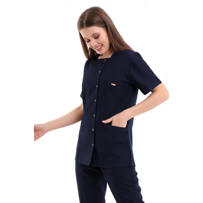 Kare Yaka Kadın Tek Üst - 47 Lacivert