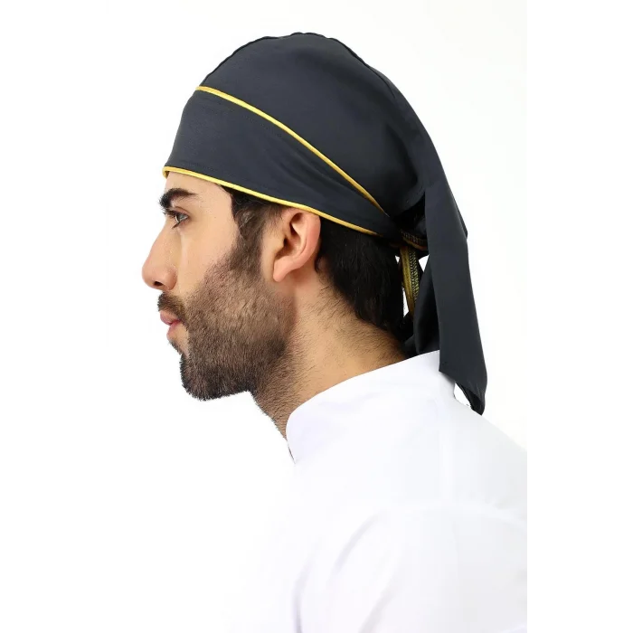 Kuyruklu Bone - Füme Sarı Biye