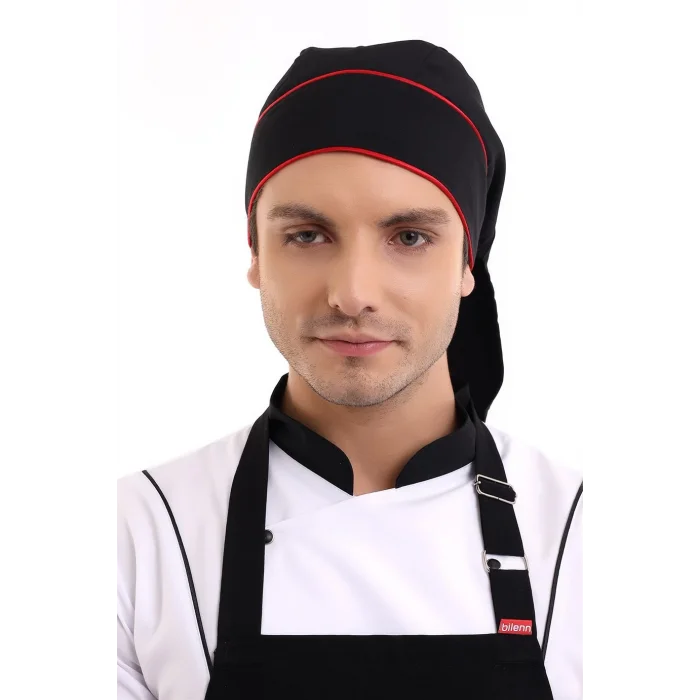 Kuyruklu Bone - Siyah-Kırmızı