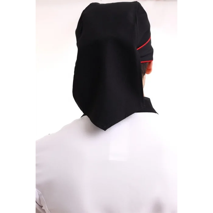 Kuyruklu Bone - Siyah-Kırmızı