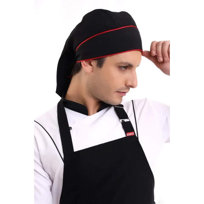 Kuyruklu Bone - Siyah-Kırmızı