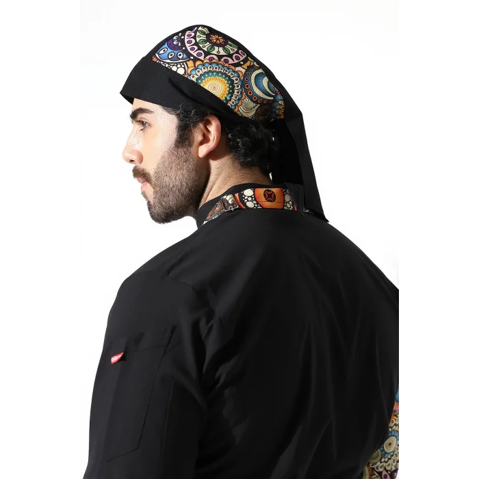 Kuyruklu Bone Siyah Renkli Daire