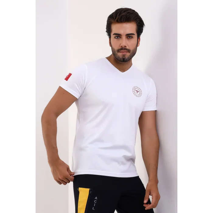 Paramedik Dry Touch Unisex Kısa Kol Tshirt - Beyaz