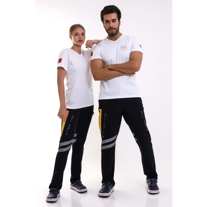 Paramedik Dry Touch Unisex Kısa Kol Tshirt - Beyaz