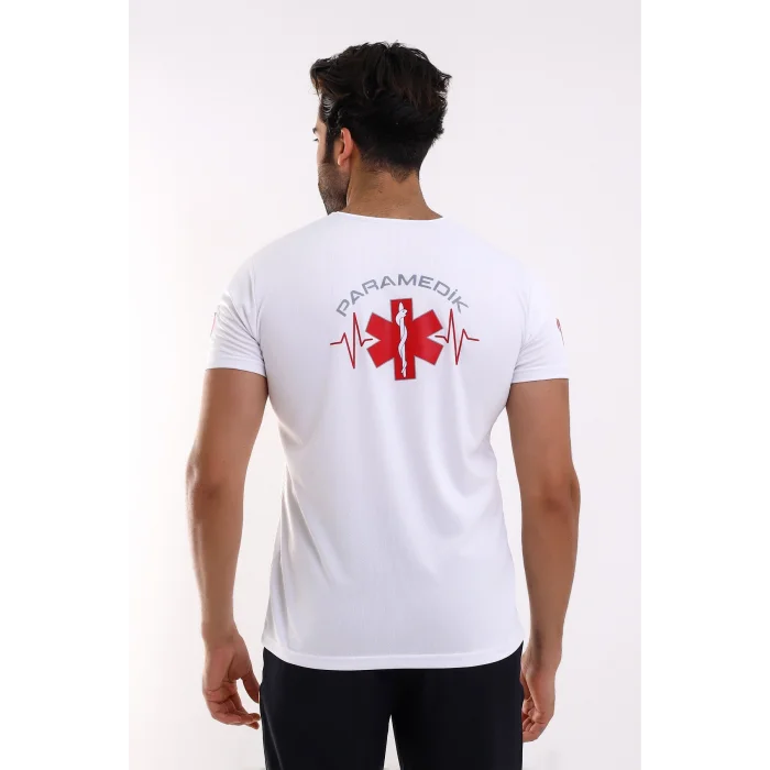 Paramedik Dry Touch Unisex Kısa Kol Tshirt - Beyaz