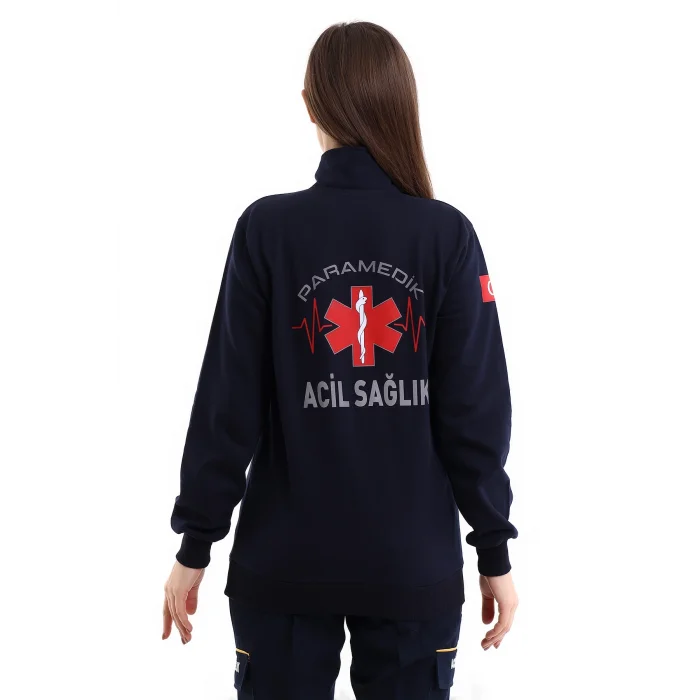 Paramedik Sweatshirt Kışlık Unisex Balıkçı Yaka - Lacivert