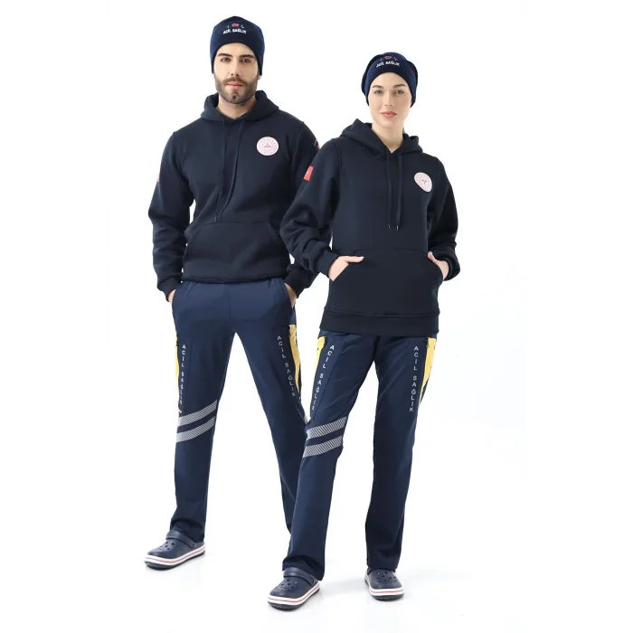 Paramedik Unisex Kapüşonlu Sweatshirt - Lacivert