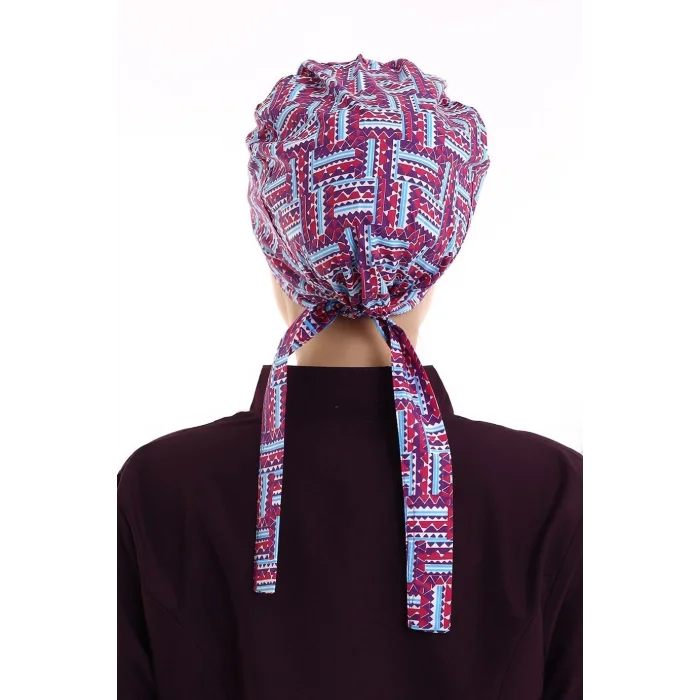 Tesettür Bone - 2405 Renkli Testere