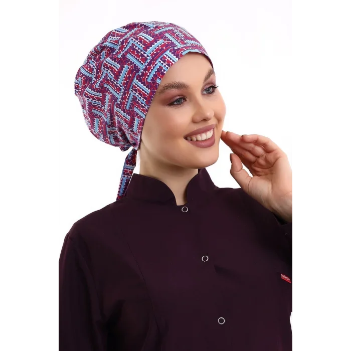 Tesettür Bone - 2405 Renkli Testere