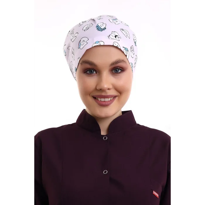 Tesettür Bone - 4104 Lila Diş