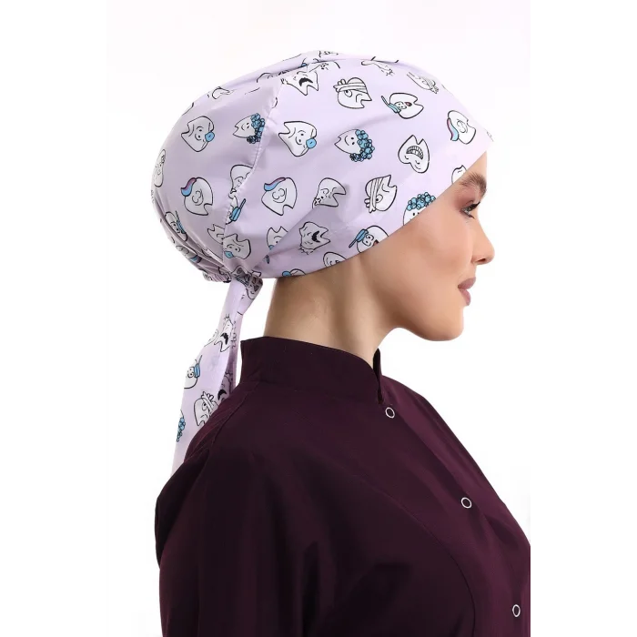 Tesettür Bone - 4104 Lila Diş