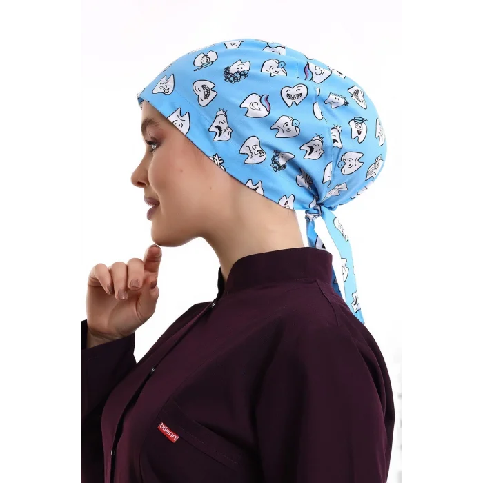 Tesettür Bone - 4111 Mavi Diş