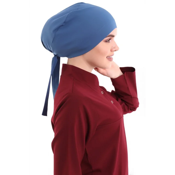 Tesettür Bone - 4802 Petrol Mavi