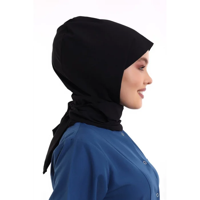 Tesettür Boyun Bağlamalı Bone - 116 Siyah