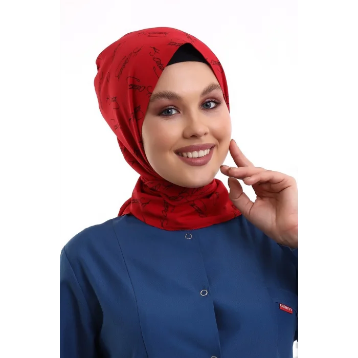 Tesettür Boyun Bağlamalı Bone - 1908 Kırmızı Kemal Atatürk