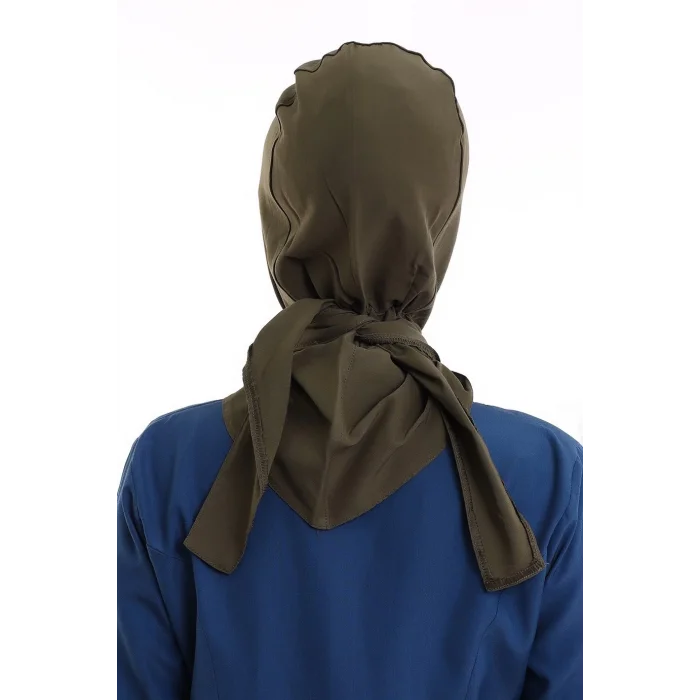 Tesettür Boyun Bağlamalı Bone - 4822 Haki