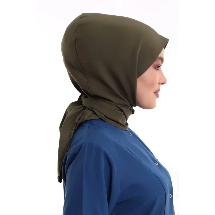 Tesettür Boyun Bağlamalı Bone - 4822 Haki