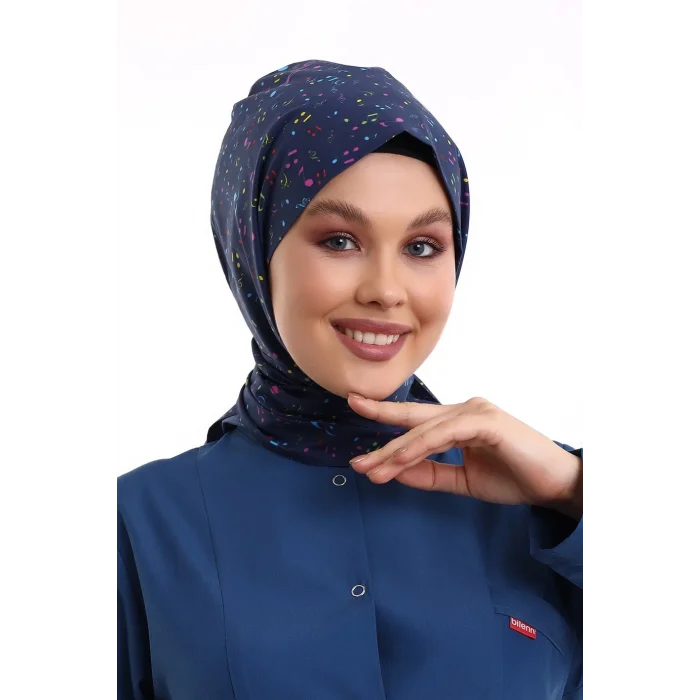 Tesettür Boyun Bağlamalı Bone - 9005 Müzik