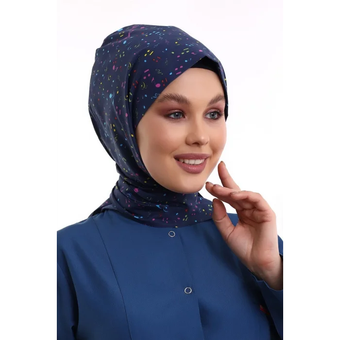 Tesettür Boyun Bağlamalı Bone - 9005 Müzik