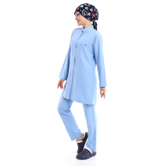 Tesettür Forma Takımı Full Çıtçıt - 31 Açık Mavi