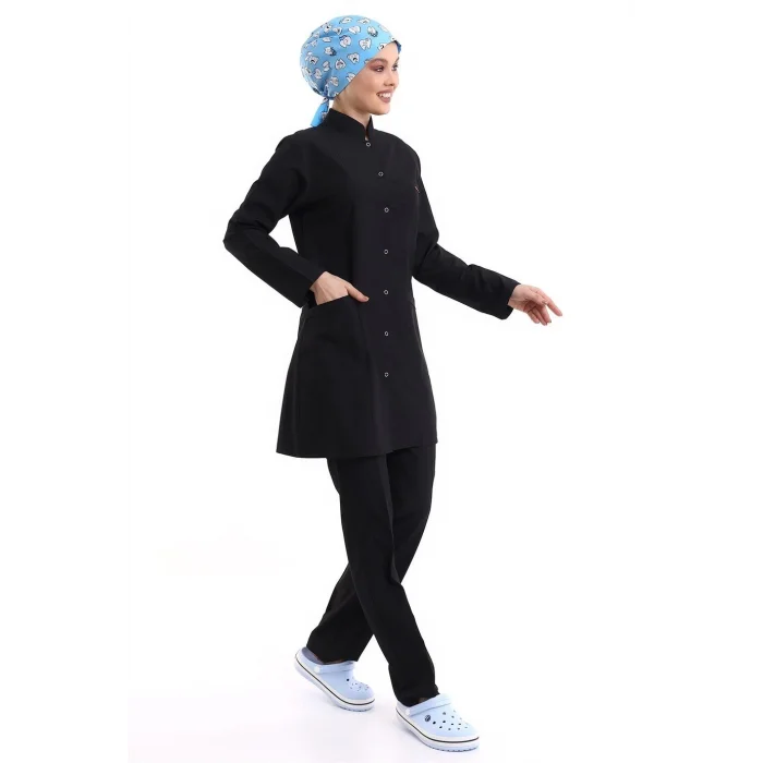 Tesettür Forma Takımı Full Çıtçıt - 5512 Bahar Siyah