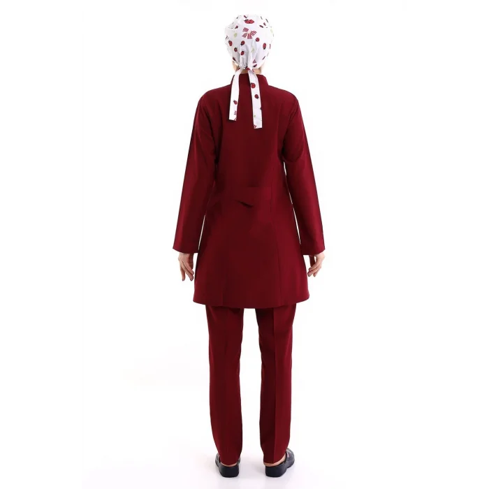 Tesettür Forma Takımı Full Çıtçıt - 5513 Bahar Bordo