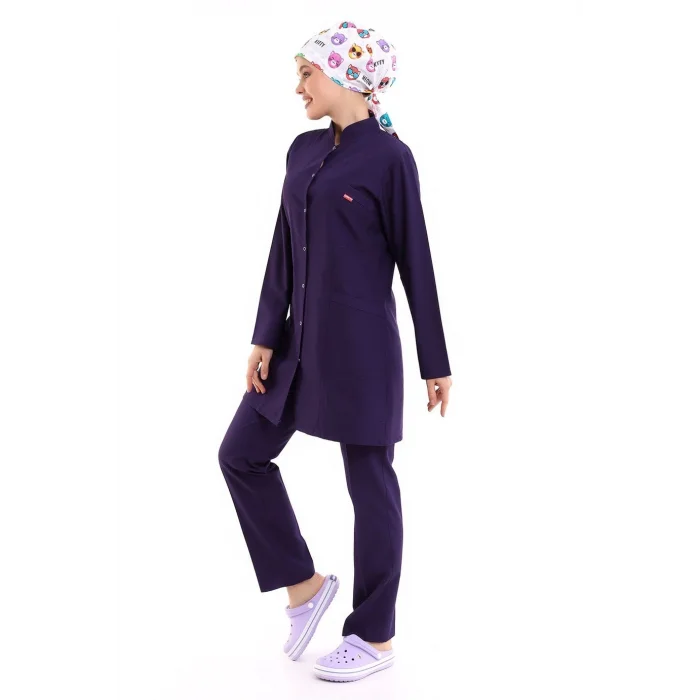 Tesettür Forma Takımı Full Çıtçıt - 5519 Bahar Mor