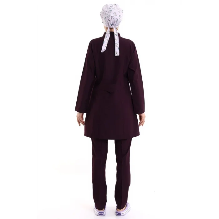 Tesettür Forma Takımı Full Çıtçıt - 5532 Mürdüm
