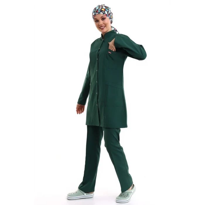 Tesettür Forma Takımı Full Çıtçıt - 58 Yeşil