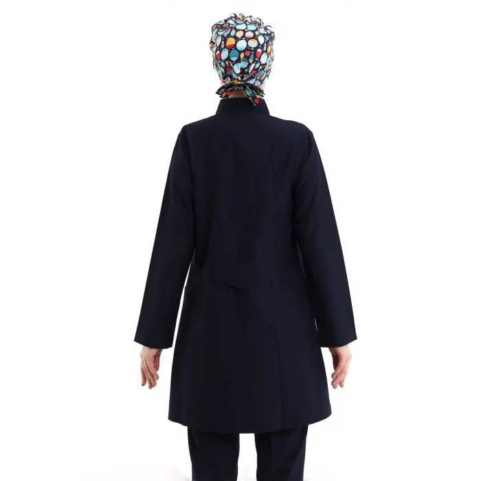 Tesettür Forma Tek Üst Full Çıtçıt - 5511 Bahar Lacivert