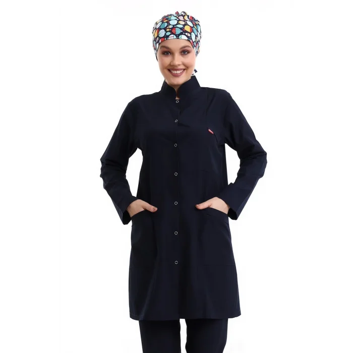 Tesettür Forma Tek Üst Full Çıtçıt - 5511 Bahar Lacivert