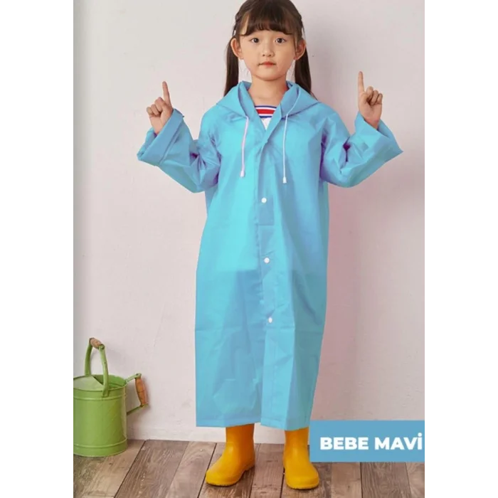 Yağmurluk Unisex Çocuk - Bebe Mavisi