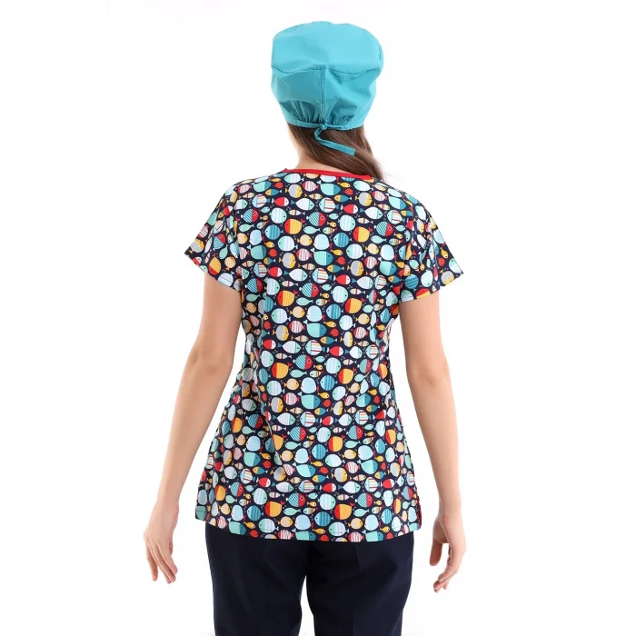 Yarasa Kol Desenli Tek Üst - 5001 Balık