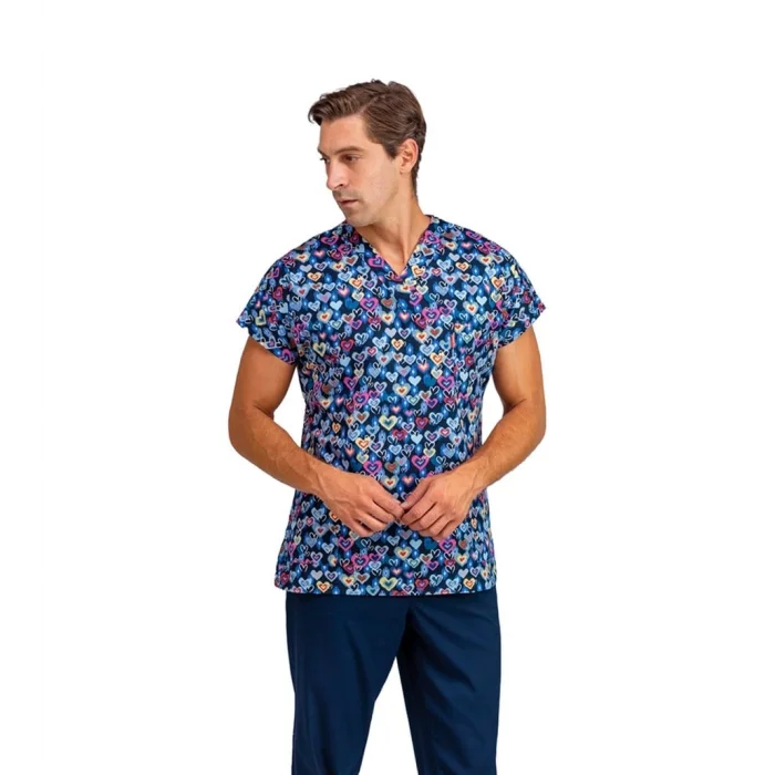 Yarasa Kol Desenli Unisex Tek Üst - 5002 Renkli Kalpler