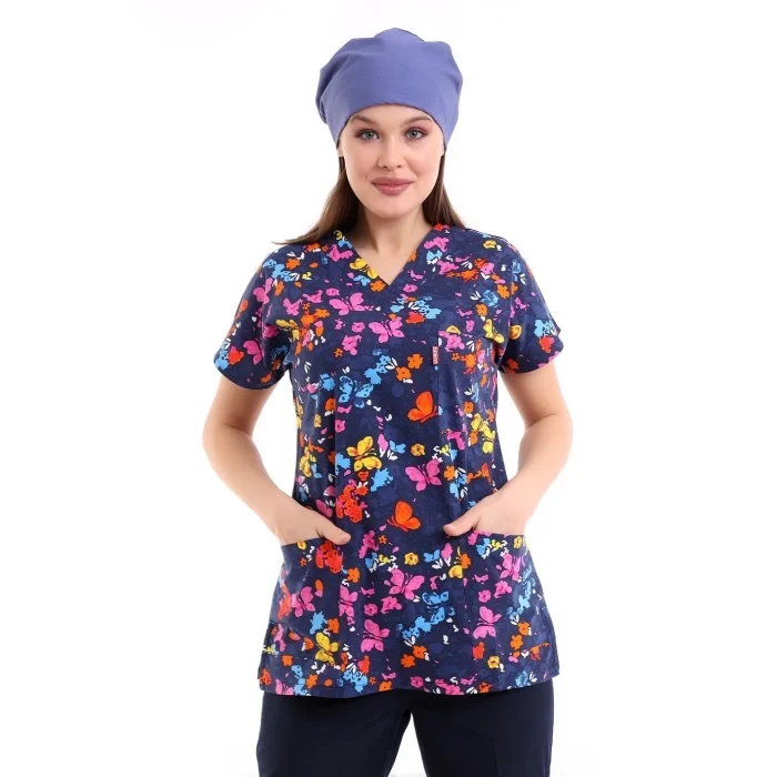 Yarasa Kol Desenli Unisex Tek Üst - 5006 Kelebek