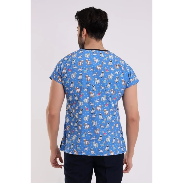 Yarasa Kol Dijital Unisex Desenli Üst - 6501 Küçük Patiler