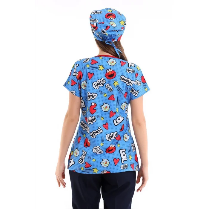 Yarasa Kol Dijital Unisex Desenli Üst - 6504 Kurabiye Canavarı