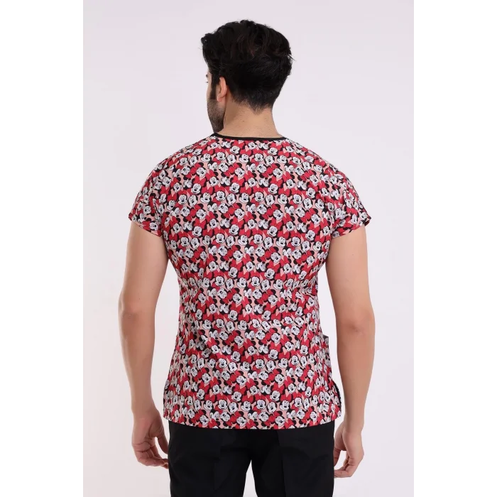 Yarasa Kol Dijital Unisex Desenli Üst - 6531 Mickey Mause