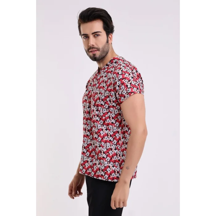 Yarasa Kol Dijital Unisex Desenli Üst - 6531 Mickey Mause
