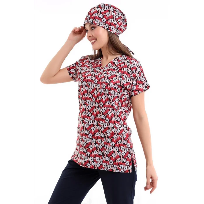 Yarasa Kol Dijital Unisex Desenli Üst - 6531 Mickey Mause