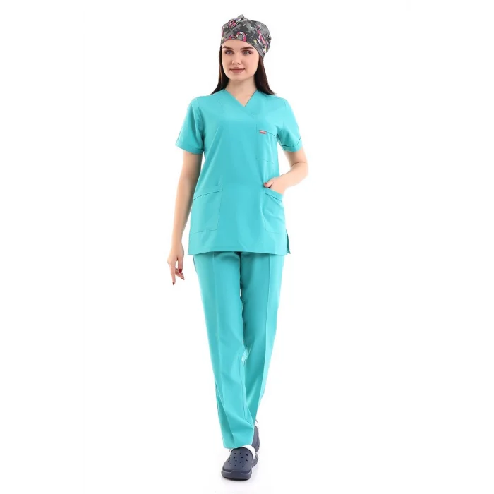 Zarf Yaka Kadın Takım - 27 Su Yeşili