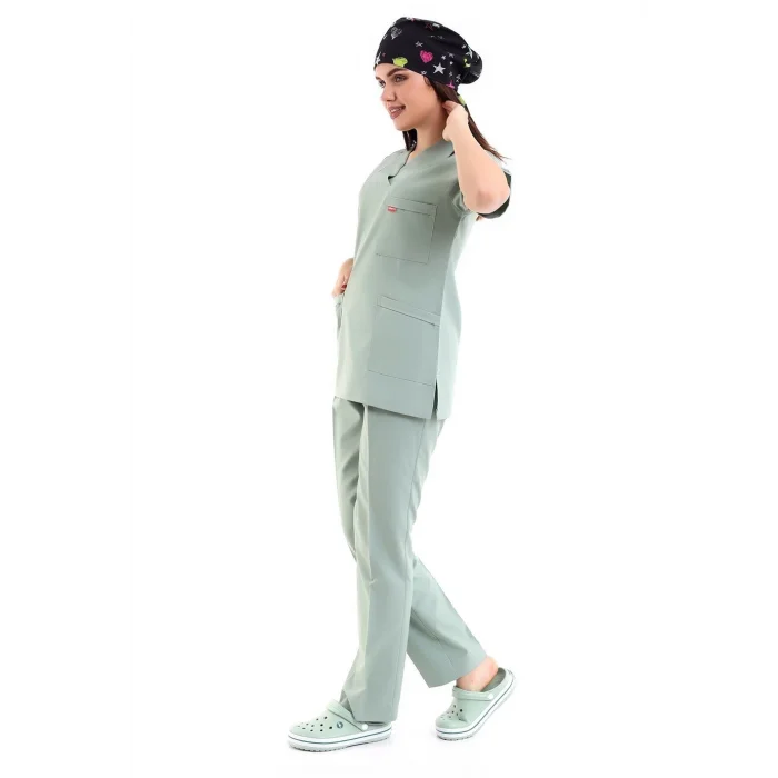 Zarf Yaka Kadın Takım - 63 Çağla Yeşili