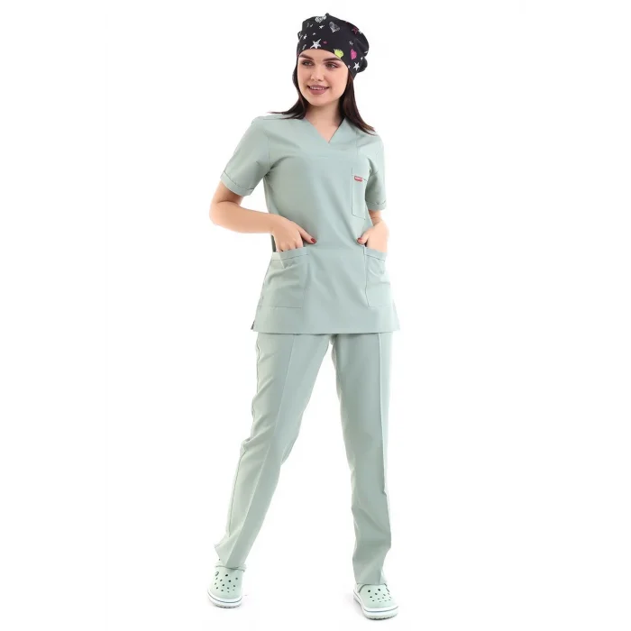 Zarf Yaka Kadın Takım - 63 Çağla Yeşili