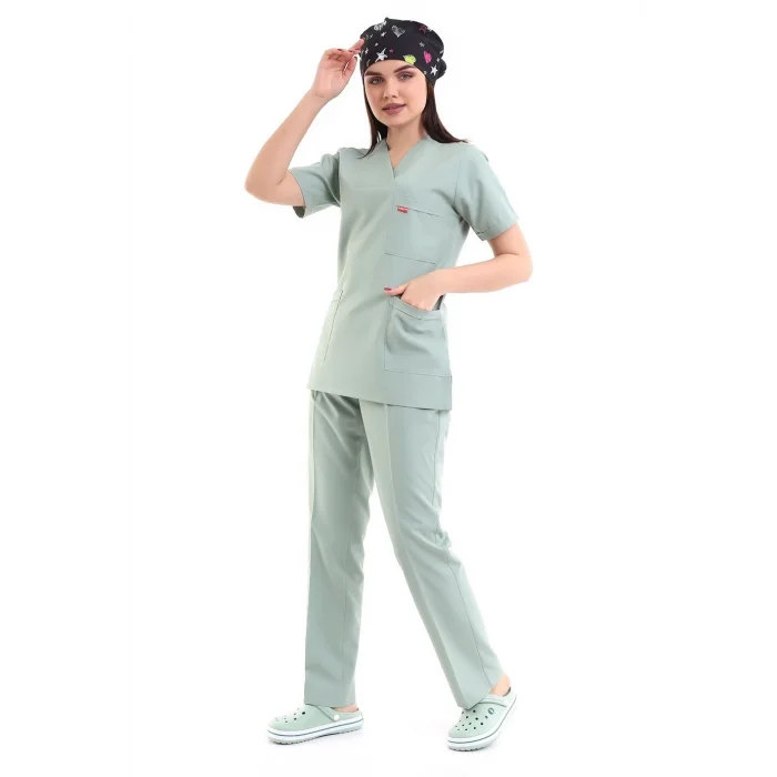 Zarf Yaka Kadın Takım - 63 Çağla Yeşili