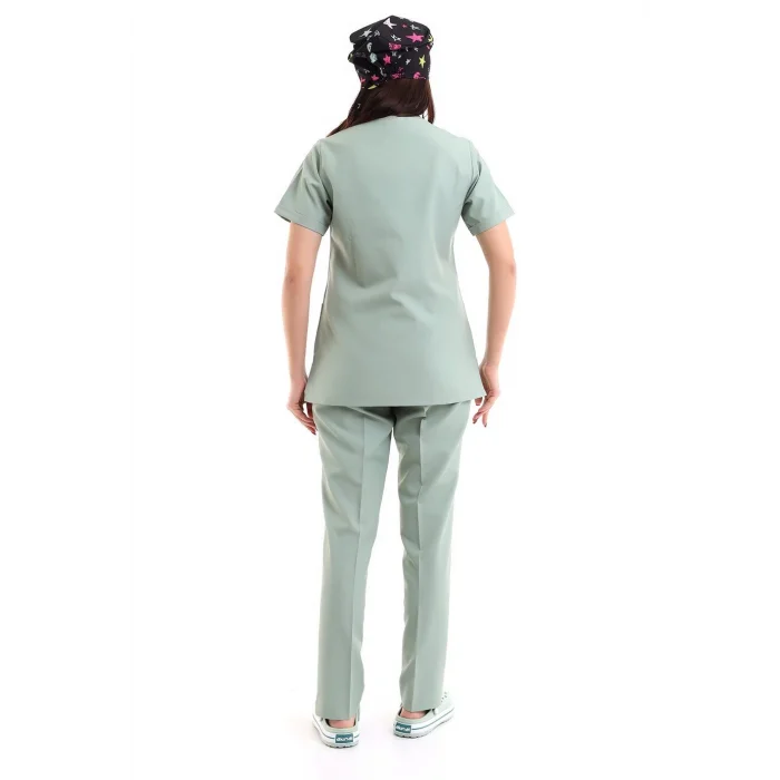 Zarf Yaka Kadın Takım - 63 Çağla Yeşili