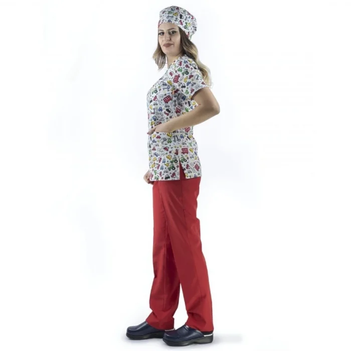 Zarf Yaka Desenli Üst - 2106 Araba