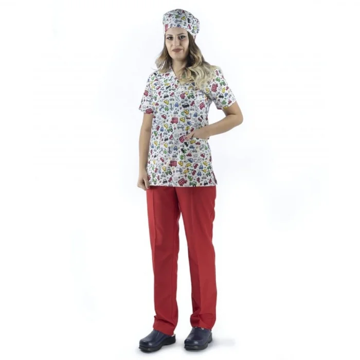 Zarf Yaka Desenli Üst - 2106 Araba