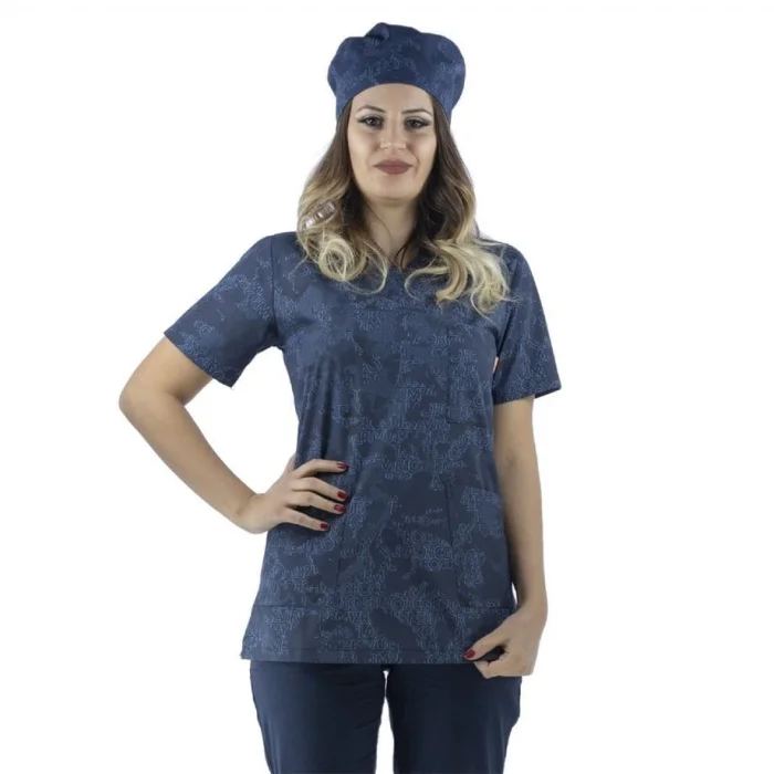 Zarf Yaka Desenli Üst - 3901 Koyu Kamuflaj