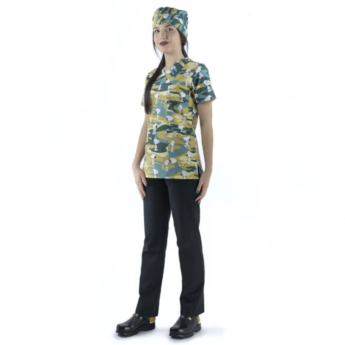 Zarf Yaka Desenli Üst - 3910 Snopy