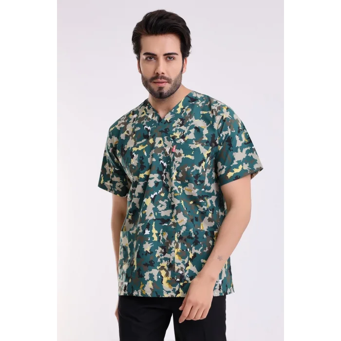 Zarf Yaka Erkek Desenli Üst - 3913 Asker